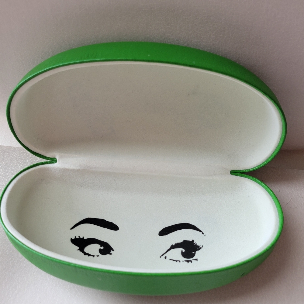 kate spade Sunglass Eyeglasses Case ~ Kelly Green ~ Wink-Wink Motif FINAL PRICE - Picture 4 of 13